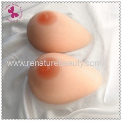 Full sizes available silicone crossdressing breast forms with teardrop shape