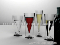 Double walled Martini Glass Goblet Glasses