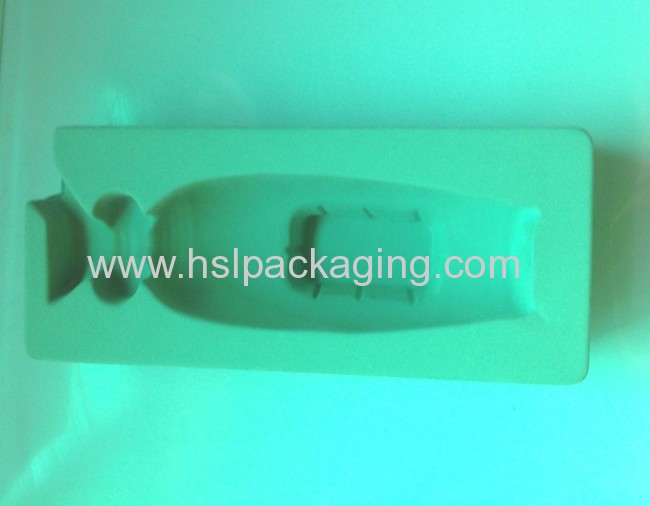 Clear plastic PS flocking tray for mobile packing