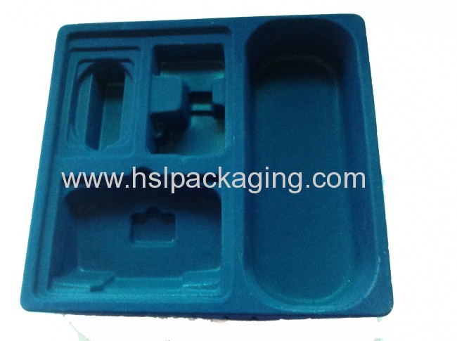 Clear plastic PS flocking tray for mobile packing