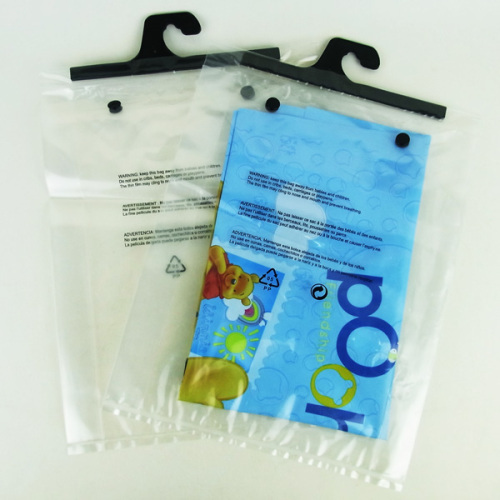 PP Clear ziplock plastic bag with hook