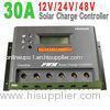 Gray Color IP30 32 bit MCU PWM Solar Charge Controller 12V / 24V / 48V auto , 30A