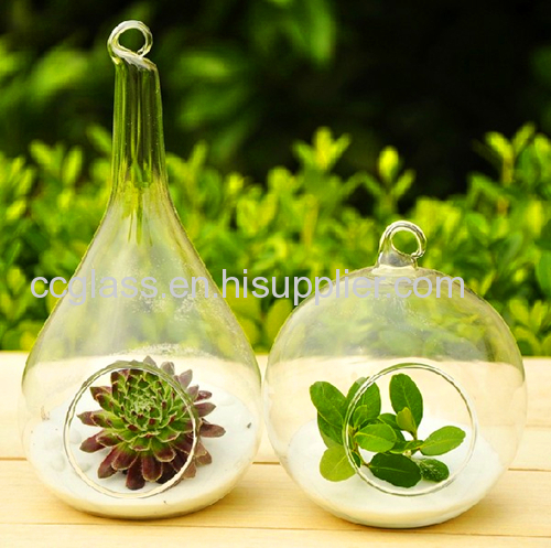 Wholesale Home Decoration Hanging Glass Vase