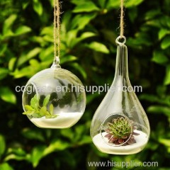 Wholesale Home Decoration Hanging Glass Flower Vase