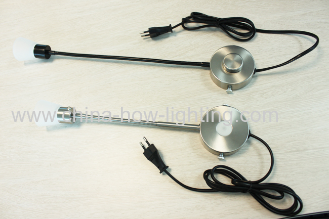 2013 hotest 3W Dimmable Plug-in Flexible LED reading Lamp