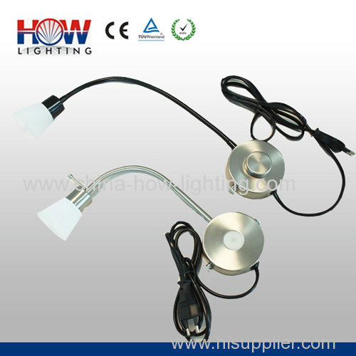 2013 New 5W Dimmable 2*0.75 European Plug Flexible LED reading Light