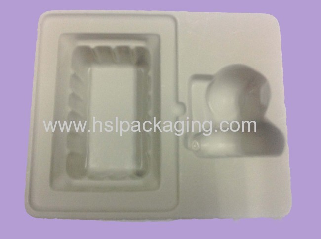 Flocking blister tray for electronic device