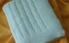 Thick 100% Cotton Soft Baby Blankets Cable Knitted For Baby Wrap