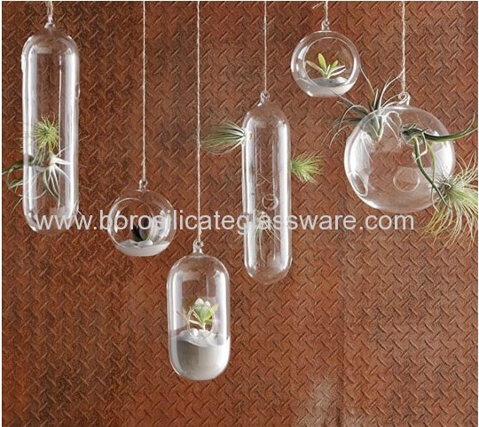 Circular Hang Borosilicate Glass Vases