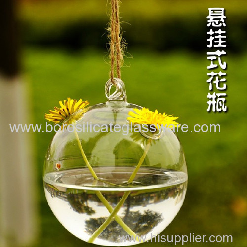 Circular Hang Borosilicate Glass Vases