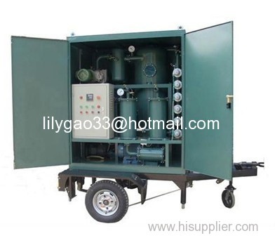 Mobile Type Transformer Oil Purifier, Oil Purification Machine with Weather-proof Enclosure and Trailer