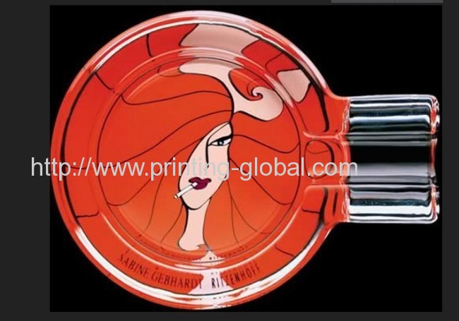 Thermal transfer film for glass ashtray