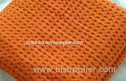 Orange Waffle Cotton Woven Blanket For Hotel Hospital , 70