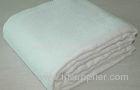 White Herringbone Cotton Woven Blanket With With Pre - Washed
