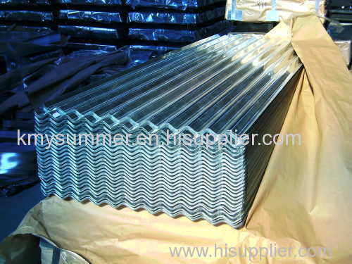 Galvanized corrugated steel plate