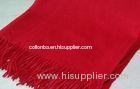 Red 20% Rayon 80% Wool Throw Blanket 140 * 175CM For Sofa Cover