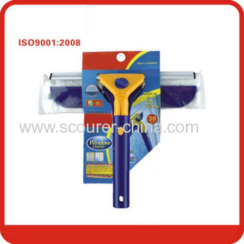 Blue& yellow Multifunctional Window cleaner with Plastic Handle