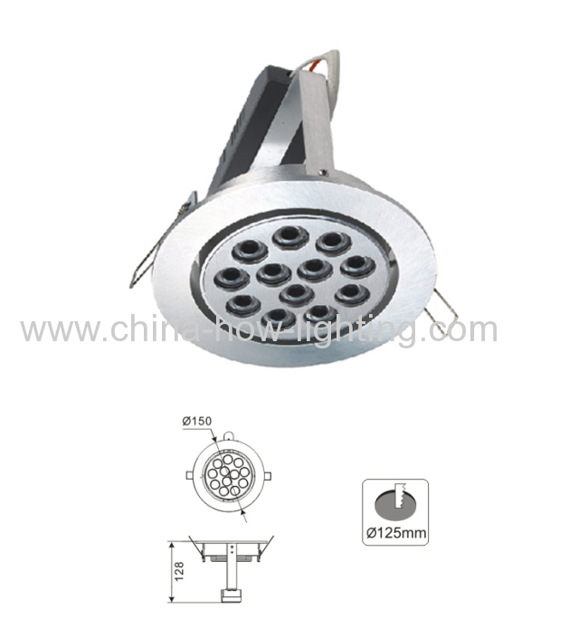 2013 New High Quality Downlight LED 12W 1080LM 7pcs CREE XP