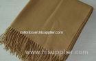 100% Cashmere Throw Blanket Self Edge With Fringe Ends