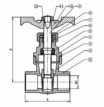 Sweat Standard Port Brass Gate Valve