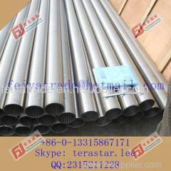 stainless steel slot screen tube / perfect roundness oil well filter screen