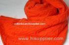 90% Wool 10% Cashmere Throw Blanket , Orange Sofa Throw Covers