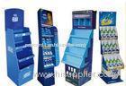 CMYK / Pantone Printing Counter Corrugated Pens POS Cardboard Display Stands With Glossy Lamination