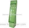 Green Tiered Cardboard Hook Display , Corrugated Paper Display Stand