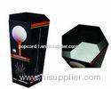 Black Cardboard Dump Bin Floor Display For Golf Ball , Glossy Lamination 950mm X 450mm