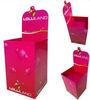 Pink Exhibition Corrugated Cardboard Dump Bins , Promotion Bins