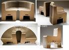 Recyclable Corrugated Cardboard Furniture For Exhibition Glossy Lamination