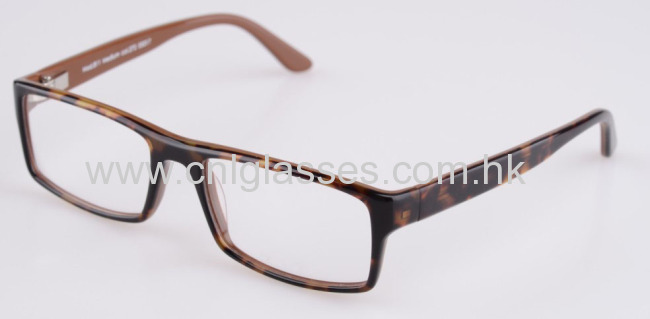 Regtangular acetate spring hinge reading glasses