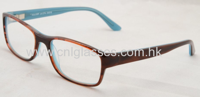 Regtangular acetate spring hinge reading glasses