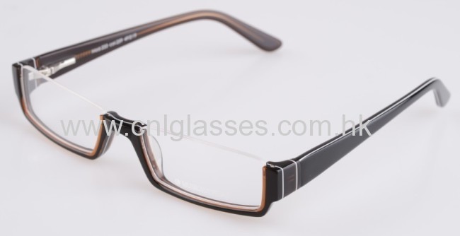 Regtangular acetate spring hinge reading glasses