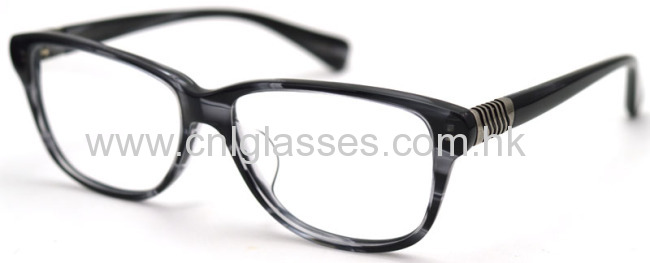 Regtangular acetate spring hinge reading glasses
