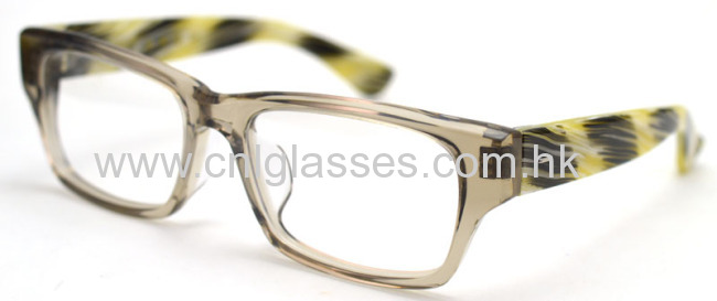 Regtangular acetate spring hinge reading glasses