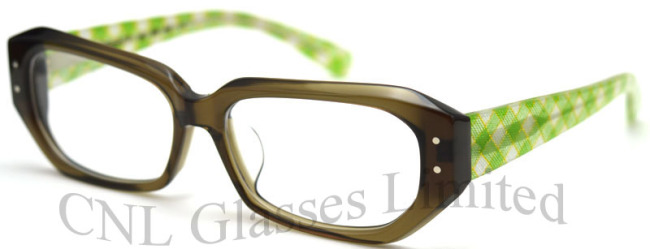 Regtangular acetate spring hinge reading glasses