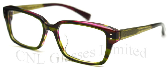 Regtangular acetate spring hinge reading glasses