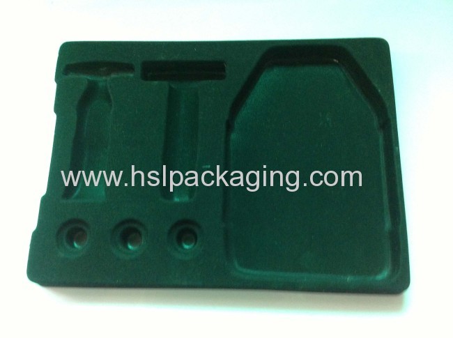 Fashionable new designPS material plastic flocking tray