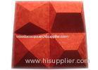 Red Soundproof Acoustic Diffuser Panel With Polyester Fiber BT NEW PATTERN