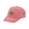 6 Panel Pink Youth Cotton Baseball Caps With Brass Buckle And Grommet , Azo Free