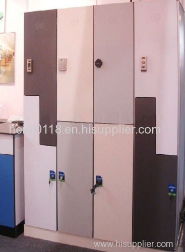 waterproof and dampproof grey color formica hpl locker cabinet