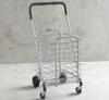 Powder Coated Metal Display Stands , Foldable Shopping Cart