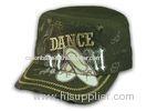 Striped Acrylic Cotton Military Baseball Caps , Custom Trucker Hat For Men