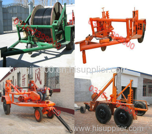 Multifunctional cable drum trailer