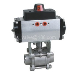 Pneumatic screwed ball valve