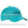 6 Panels Green Kids Baseball Caps With Metal Buckle , Monogrammed Baseball Hats For Promotion