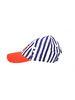 Zebra Striped Embroidered Kids Baseball Caps , Children Cotton Baseball Hats With Adjustable Velcro