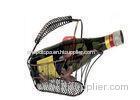 Fashion Basket Copper Red Wine Display Stands For Family Party
