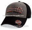 6 Panel Plain Striped Mens Baseball Cap Embroidery Applique With Custom Logo